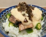 鰹とオクラのとろろ丼作り方4写真