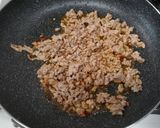 しらたき、ごぼう、ひじきとひき肉の炒め物作り方4写真