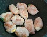 ヘルシー！豚もも肉のたまごの巻き！作り方5写真