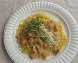 簡単！カフェ風サーモンのクリームパスタ作り方7写真