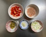 鶏ひき肉とパプリカのパスタ作り方2写真
