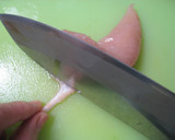 鶏ささみ照り焼き～柚子胡椒風味✿大葉のせ作り方1写真