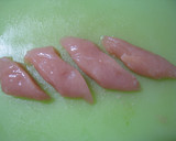 鶏ささみ照り焼き～柚子胡椒風味✿大葉のせ作り方2写真