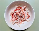 簡単ランチ！かにかま小松菜のクリチパスタ作り方2写真