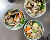 肉無チクワ洋風天津飯風親子丼味野菜炒め作り方11写真