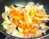 キムチめんつゆ味のトマトポーク豆腐作り方3写真
