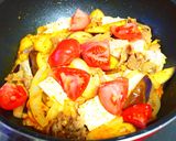 キムチめんつゆ味のトマトポーク豆腐作り方4写真