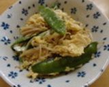 絹さやの卵とじ作り方4写真