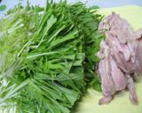 鶏肉・水菜のコンソメ’スパゲッティ♪♪作り方1写真