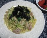 鶏肉・水菜のコンソメ’スパゲッティ♪♪作り方7写真