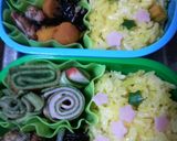 お弁当に★緑のたまご焼き（マーブルも可）作り方3写真