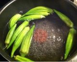 ♤オクラとほうれん草のお浸し♤作り方1写真