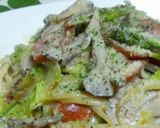 春野菜の簡単クリームチーズパスタ作り方6写真