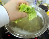 春キャベツとサーモンのクリームパスタ作り方4写真