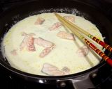 春キャベツとサーモンのクリームパスタ作り方6写真