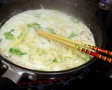 春キャベツとサーモンのクリームパスタ作り方8写真