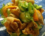 簡単♪鶏皮と胡瓜の酢の物作り方3写真