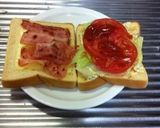 べーコンととろけるチーズのサンドイッチ作り方6写真