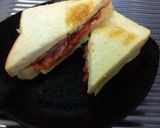 べーコンととろけるチーズのサンドイッチ作り方7写真