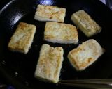 いりごまで揚出し豆腐、ピリ辛野菜炒め添え作り方5写真