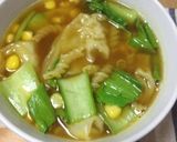 ワンタン入り☆カレースープパスタ作り方4写真