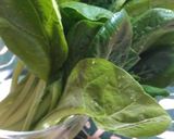 韓国創作料理❀生で食べる小松菜のサラダ作り方1写真
