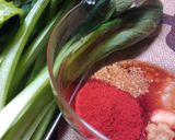 韓国創作料理❀生で食べる小松菜のサラダ作り方4写真