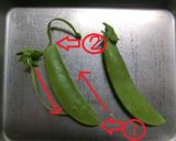 スナップえんどう＆エビの塩昆布和え♪作り方1写真
