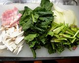 エリンギとほうれん草のクリームパスタ★作り方1写真