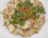 鶏挽肉ときんぴらごぼうの炒めご飯作り方10写真