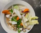 お一人様ピリ辛クリーム根菜たっぷり野菜炒作り方12写真