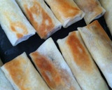 簡単☆揚げない＊鶏ひき肉とえびの春巻き作り方10写真