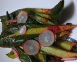 韓国創作料理❀生で食べる小松菜のサラダ作り方6写真
