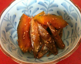 ごまが美味しい♪かぼちゃとごぼうの甘辛焼作り方5写真