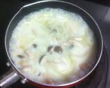 ほうれん草＆きのこのクリームスープパスタ作り方2写真