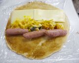 お弁当にも♪南瓜とウインナーのクレープ作り方4写真