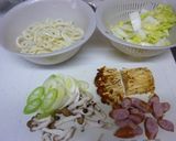 塩麹で簡単★きのこたくさん焼きうどん作り方1写真