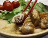 甘辛味の豚肉梅シソ巻き作り方4写真