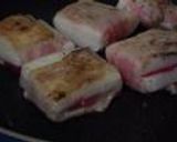 梅はさみ長いもの豚肉巻き焼き。作り方4写真