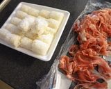 焼肉のタレで☆肉巻きおにぎり作り方1写真