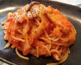 春キャベツと新タマネギのトマトパスタ作り方5写真