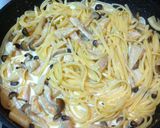 筍とチキンの濃厚クリームパスタ作り方7写真