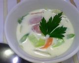 チンゲン菜の具沢山クリームスープ♪簡単！作り方4写真