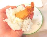 わさマヨ✿海老天おにぎり作り方3写真
