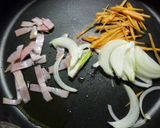 ベーコンと野菜の塩麹パスタ作り方3写真