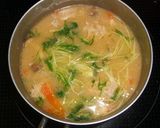 ゴマたっぷり☆肉団子と水菜の味噌汁作り方3写真