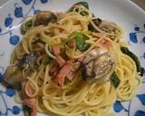 牡蠣とほうれん草のパスタ作り方10写真