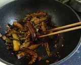 なすと長ネギの甘酢炒め★干しエビ風味で作り方3写真