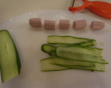 お弁当に☆ギョニソときゅうりのくるくる作り方1写真