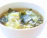 煮込み不要【レタスとワカメの中華スープ】作り方3写真